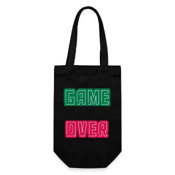 Game Over, Completion Level Unlocked - Gift Bag for Bottles - black - Front