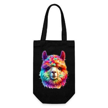 Alpaca - Gift Bag for Bottles - black - Front