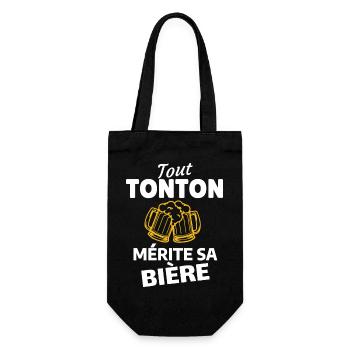 Citations humoristiques de bière - Sac à bouteille - noir - Devant