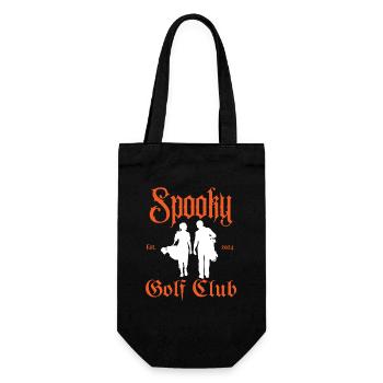 Halloween-T-Shirt für Männer und Frauen, gruseliges Golf-Design - Geschenkbeutel für Flaschen - Schwarz - Vorne