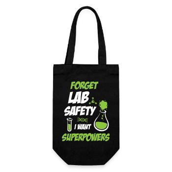 Forget Lab Safety Funny Science - Geschenkbeutel für Flaschen - Schwarz - Vorne
