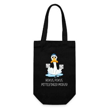 Hokus Pokus Mittelfinger Modus - Geschenkbeutel für Flaschen - Schwarz - Vorne