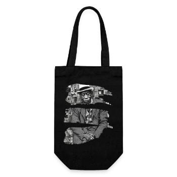 "Vintage Elegance - Tribute in Black and White" - Gift Bag for Bottles - black - Front