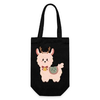 Mignon alpaga avec des cloches pour Noël - Sac à bouteille - noir - Devant