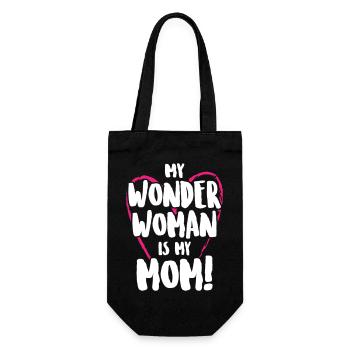 My Is My Mom - Geschenkbeutel für Flaschen - Schwarz - Vorne