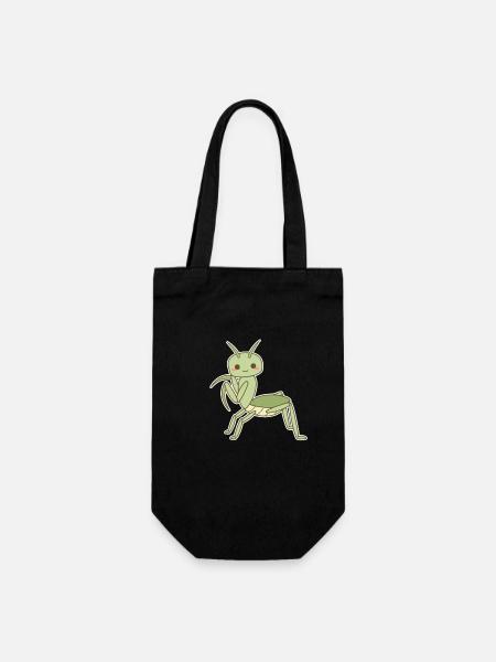 Elegant Praying Mantis - Gift Bag for Bottles - black