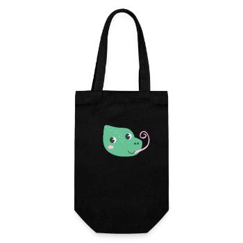 Erstaunliche Tropische Leguan - Geschenkbeutel für Flaschen - Schwarz - Vorne