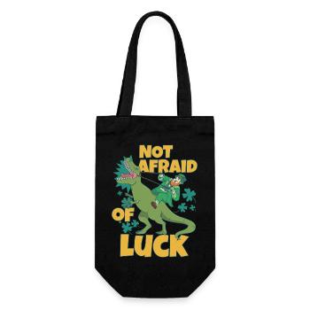 Not Afraid of Luck - Playful and Bold Design - Geschenkbeutel für Flaschen - Schwarz - Vorne
