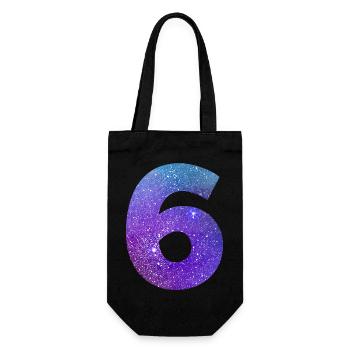 Number 6 galaxy - Gift Bag for Bottles - black - Front