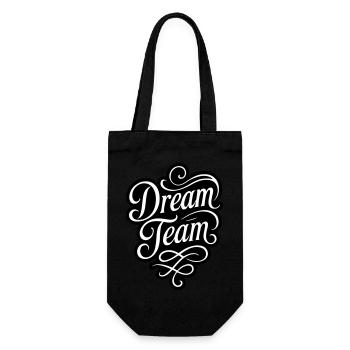 Dream Team - Geschenkbeutel für Flaschen - Schwarz - Vorne