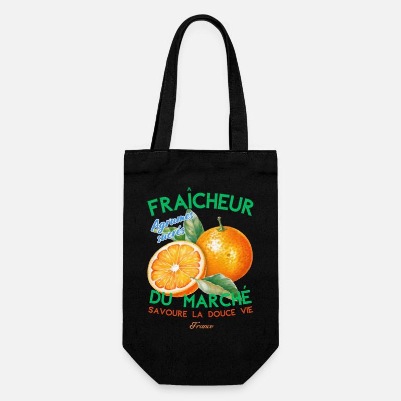 Fraicheur du marché - Gift Bag for Bottles - black