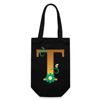 T - Geschenkbeutel für Flaschen - Schwarz - Vorne