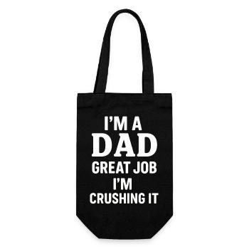Proud Dad - Reliable and Confident - Gift Bag for Bottles - black - Front