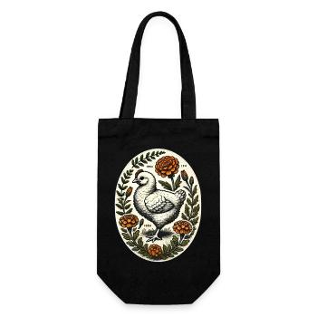 Vintage Chicken – Rustic Farmhouse Country Style - Gift Bag for Bottles - black - Front