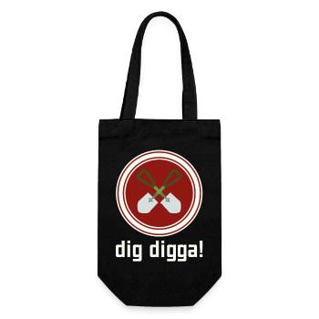 dig digga! - Gift Bag for Bottles - black - Front