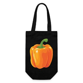 poivrons jaunes - Sac à bouteille - noir - Devant