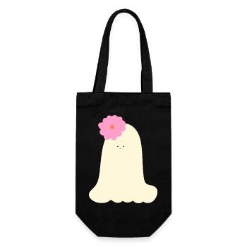 Playful Halloween Ghost - Gift Bag for Bottles - black - Front