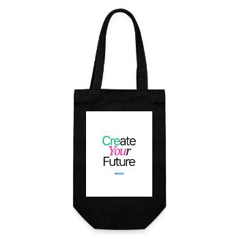 Gestalten Sie Ihre Zukunft motivieren buntes Design - Geschenkbeutel für Flaschen - Schwarz - Vorne