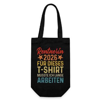 Pensioner 2026 - Gift Bag for Bottles - black - Front
