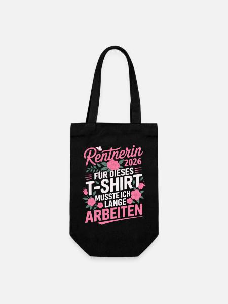 Rentnerin 2026 - Geschenkbeutel für Flaschen - Schwarz