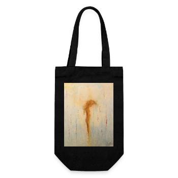 Abstract Feminine Portrait - Gift Bag for Bottles - black - Front