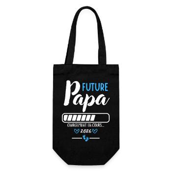 Future Dad 2026 Humor Pregnancy Loading - Gift Bag for Bottles - black - Front