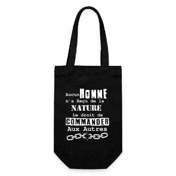 Rights of Nature, No One Commands - Gift Bag for Bottles - black - Front