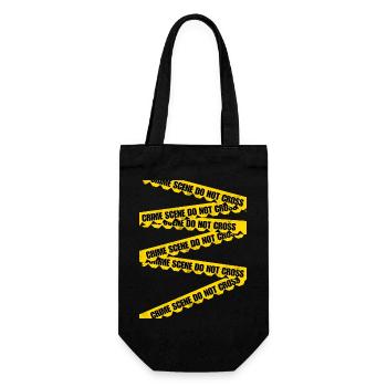 Crime Scene Barrier Tape T-Shirt - Gift Bag for Bottles - black - Front