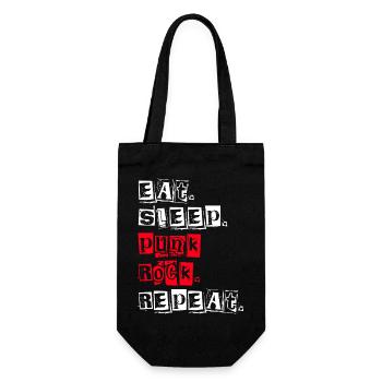 Eat Sleep Punk Rock Repeat - Geschenkbeutel für Flaschen - Schwarz - Vorne