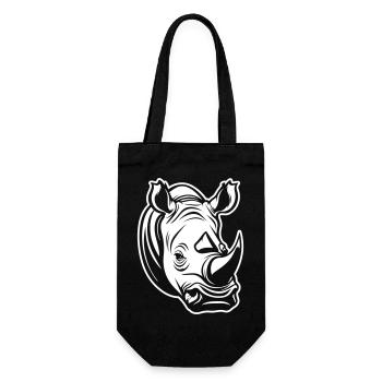 Tête de rhinocéros - Sac à bouteille - noir - Devant