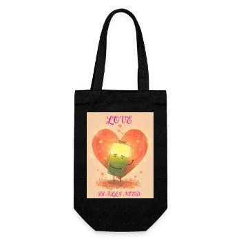 Batterie d’amour au coucher du soleil - Sac à bouteille - noir - Devant