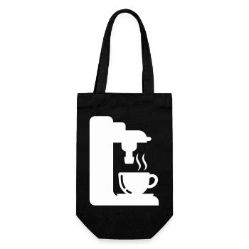 Espresso Machine Outline Coffee Illustration - Gift Bag for Bottles - black - Front