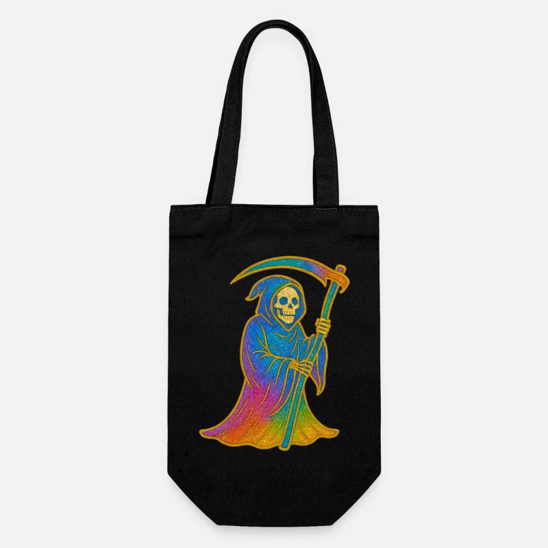 Rainbow Grim Reaper - Gift Bag for Bottles - black