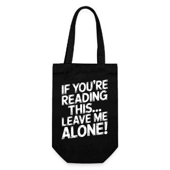 Si vous lisez ceci, laissez-moi tranquille - Sac à bouteille - noir - Devant