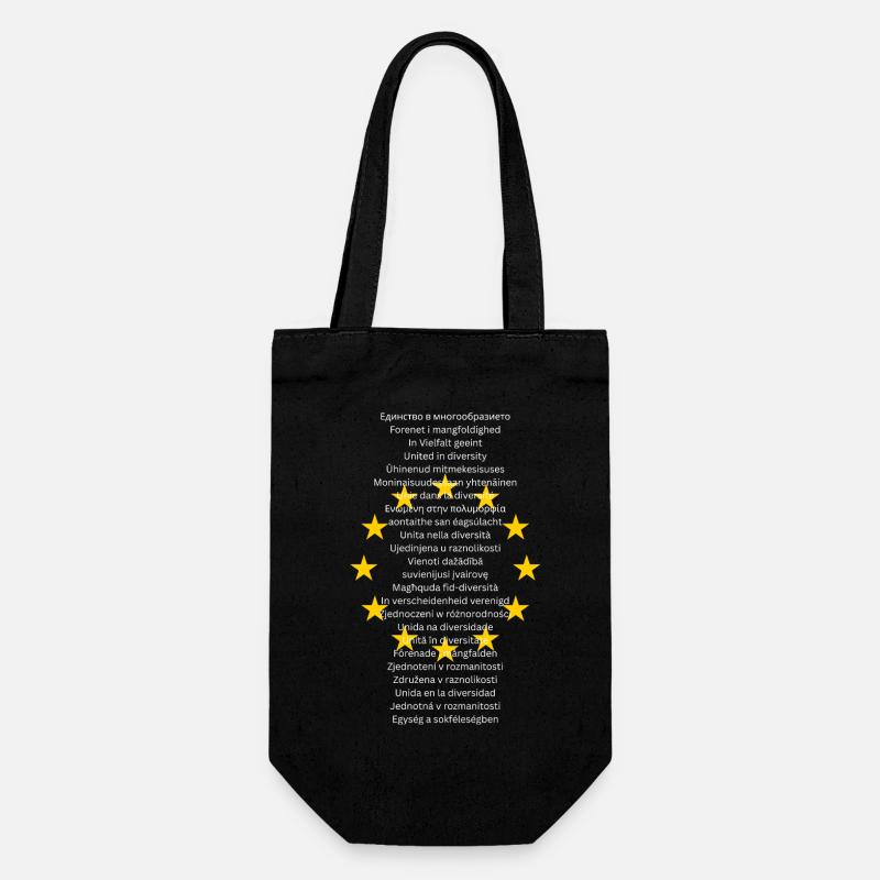 Text der Europäischen Union - Geschenkbeutel für Flaschen - Schwarz