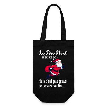 Le Père Noël n'existe pas T-shirt enfant - Sac à bouteille - noir - Devant
