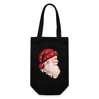 STAR SANTA — Red Glitter MAX  - Geschenkbeutel für Flaschen - Schwarz - Vorne