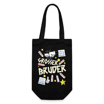 Brüder - Geschenkbeutel für Flaschen - Schwarz - Vorne
