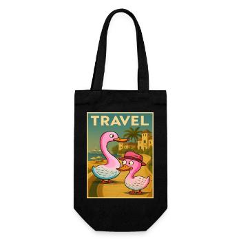 Affiche de voyage Canards et Oies - Sac à bouteille - noir - Devant