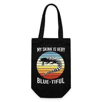 Lizard Blue Tongue - Gift Bag for Bottles - black - Front