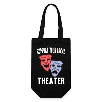 Theatre Actor Gift Ideas - Gift Bag for Bottles - black - Front