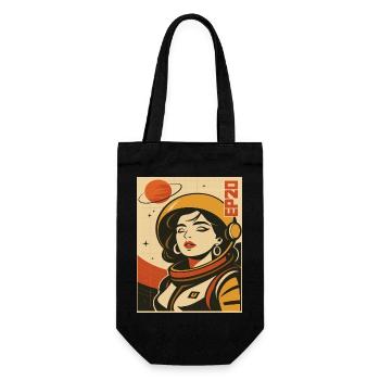 Astronaut Retro Space Comic - Sac à bouteille - noir - Devant