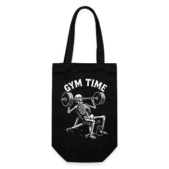 Gym Time Skeleton Lifter - Geschenkbeutel für Flaschen - Schwarz - Vorne