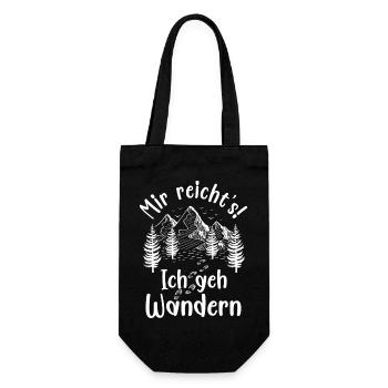 J’en ai assez, je vais faire de la randonnée, des randonneurs, des montagnes, des forêts - Sac à bouteille - noir - Devant