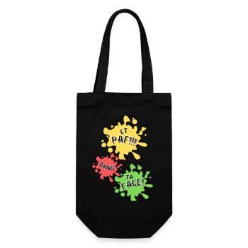 Boom, in your face! - Gift Bag for Bottles - black - Front