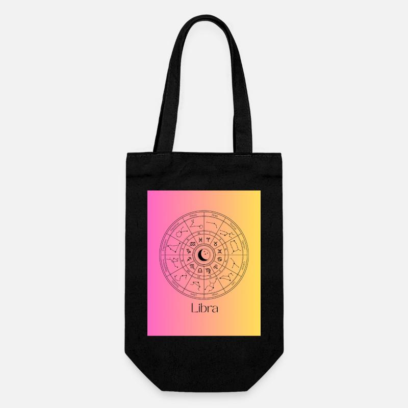 Libra Cercle Zodiac Équilibre - Sac à bouteille - noir