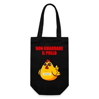 Don't Look at Chicken - Chicken Humor - Gift Bag for Bottles - black - Front
