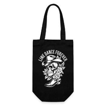 Lust for Life Skull with Flower Hat - Gift Bag for Bottles - black - Front