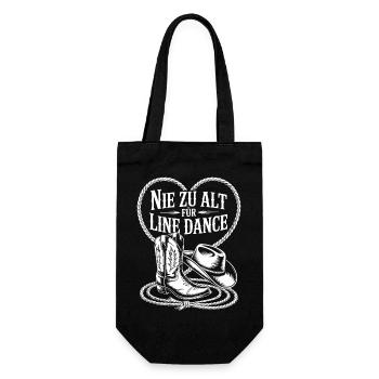 Never too old for line dancing - Gift Bag for Bottles - black - Front