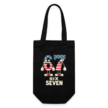 US Flag 67 Memes Six Seven - Gift Bag for Bottles - black - Front